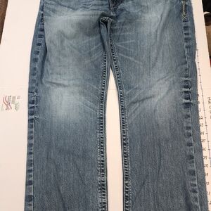 Ariat Mens M5 Straight Leg Jeans 42x30 Blue Denim 5 Pocket